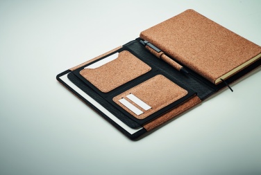 Logo trade promotional products image of: A5 portfolio in cork